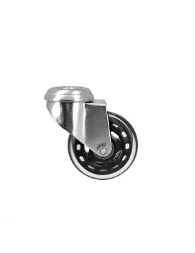 RUEDA TRANSPARENTE CON AGUJERO PASANTE Y COJINETE DE BOLAS CON UN DIÁMETRO DE 72 MM CARGA 40 KG - ROLL72 O