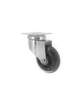 RUEDA TRANSPARENTE CON PLACA Y COJINETE DE BOLAS CON UN DIÁMETRO DE 72 MM CARGA 40 KG - ROLL 72P