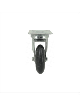 RUEDA TRANSPARENTE CON PLACA Y COJINETE DE BOLAS CON UN DIÁMETRO DE 72 MM CARGA 40 KG - ROLL 72P