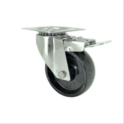 ROULETTE INOX PIVOTANTE POUR FOUR DIAMETRE 100 • Caujolle