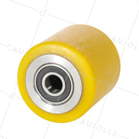 Rueda DE TRANSPALETTE DIÁMETRO 70 MM CARGA 500 KG EJE 15 MM BOLAS - GTP7070 • Caujolle