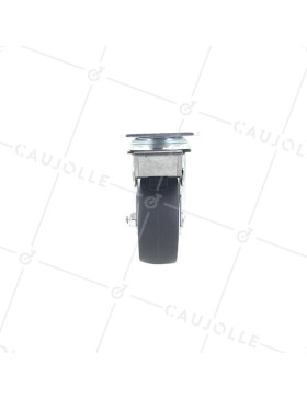 RUEDA PARA COLECTIVIDADES GIRATORIA CON PLACA CON FRENO DIÁMETRO 80 MM CARGA 60 KG - S15P 80BL