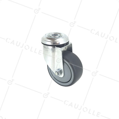 ROULETTE DE MANUTENTION PIVOTANTE À OEIL S15 DIAMÈTRE 80MM • Caujolle