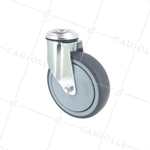 ROULETTE DE MANUTENTION PIVOTANTE À OEIL S15 DIAMÈTRE 125MM • Caujolle