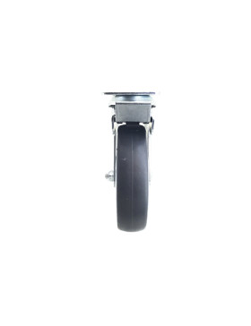 RUEDA PARA COLECTIVIDADES GIRATORIA CON PLACA CON FRENO DIÁMETRO 125 MM CARGA 90 KG - S15P 125BL