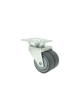 RUEDA GIRATORIA FACILITADA DE CAUCHO CON UN DIÁMETRO DE 50 MM CARGA 40 KG - S13P 50