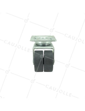 RUEDA GIRATORIA FACILITADA DE CAUCHO CON UN DIÁMETRO DE 50 MM CARGA 40 KG - S13P 50