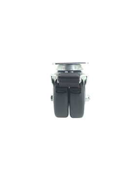 RUEDA GIRATORIA FACILITADA CON FRENO Y DOBLE RUEDA CON UN DIÁMETRO DE 75 MM CARGA 100 KG - S13.P 75BL