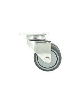 RUEDA GIRATORIA FACILITADA CON DOBLE RUEDA DE CAUCHO CON UN DIÁMETRO DE 75 MM CARGA 100 KG - S13.P75