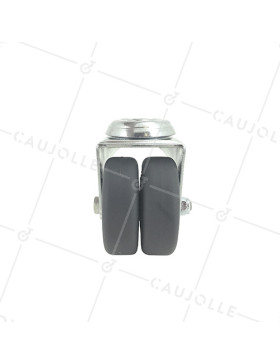 RUEDA GIRATORIA FACILITADA CON DOBLE RUEDA CON UN DIÁMETRO DE 75 MM CARGA 100 KG SUJECIÓN DE 10 MM - S13.O 75