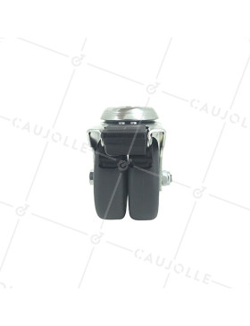 RUEDA GIRATORIA FACILITADA CON FRENO Y DOBLE RUEDA CON UN DIÁMETRO DE 75 MM CARGA 100 KG - S13.O 75BL