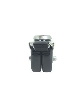 RUEDA GIRATORIA FACILITADA CON FRENO Y DOBLE RUEDA CON UN DIÁMETRO DE 75 MM CARGA 100 KG - S13.O 75BL