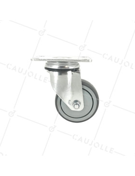 RUEDA PARA COLECTIVIDADES GIRATORIA CON PLACA DIÁMETRO 80 MM CARGA 60 KG - S15P 80