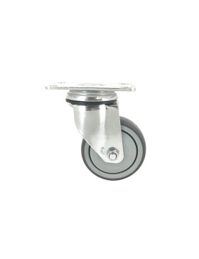 RUEDA PARA COLECTIVIDADES GIRATORIA CON PLACA DIÁMETRO 80 MM CARGA 60 KG - S15P 80