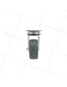 RUEDA PARA COLECTIVIDADES GIRATORIA CON PLACA DIÁMETRO 80 MM CARGA 60 KG - S15P 80