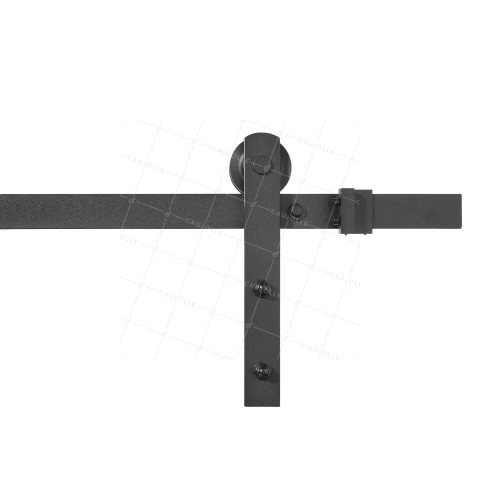 KIT COMPLET POUR PORTE COULISSANTE SUSPENDUE DESIGN BLACK CHARGE 100 KG LONGUEUR 2 M CHARGE 100KG - KIT BLACK SLIDE 70 MM • Caujolle