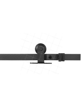 KIT COMPLET A GALANDAGE POUR PORTE COULISSANTE SUSPENDUE AVEC FIXATION DISCRETE LONGUEUR 2 M CHARGE 100KG - KIT BLACK SLIDE UP 70 MM • Caujolle