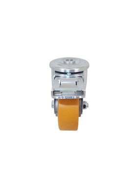 Rotante POLIURETANO INDUSTRIAL DIÁMETRO 80 MM CARGA 120 KG EJE 12 MM BOLAS DE FRENOS - S06AR 80 AF