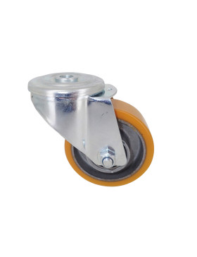 Rotante POLIURETANO INDUSTRIAL DIÁMETRO 80 MM CARGA 120 KG EJE 12 MM BOLAS - S06AR 80