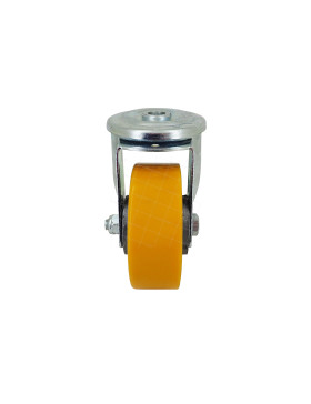 Rotante POLIURETANO INDUSTRIAL DIÁMETRO 80 MM CARGA 120 KG EJE 12 MM BOLAS - S06AR 80