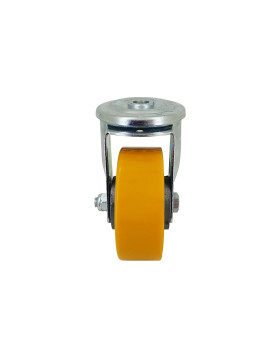 Rotante POLIURETANO INDUSTRIAL DIÁMETRO 80 MM CARGA 120 KG EJE 12 MM BOLAS - S06AR 80