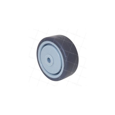 Rueda DE CAUCHO FLEXIBLE ANTI DESGASTE Y NO MANCHADOR DIÁMETRO 50MM CARGA 50 KG CON FIJACIÓN DE 6 MM - GAL S15/50 RB • Caujolle
