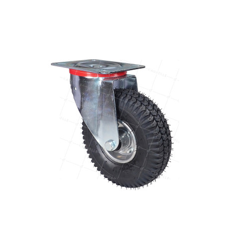 Rotante PIVOTANTE NEUMÁTICA INFLABLE ULTRA REFORZADA DIÁMETRO 260 MM CARGA 250KG Cojinete DE BOLAS - S20-1 4 CAPAS INFLADA • Caujolle