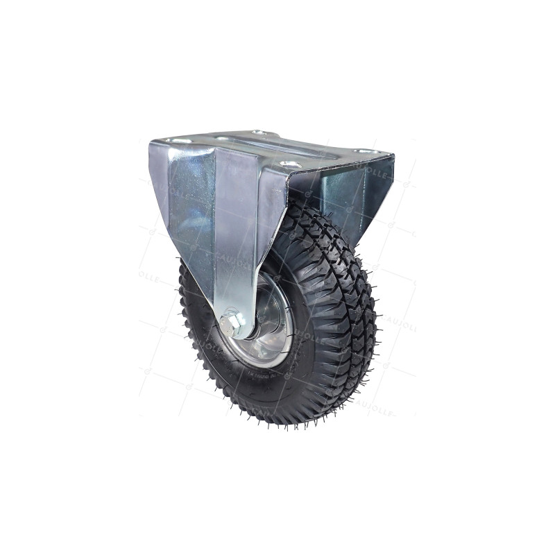 RUEDA FIJA HINCHABLE ULTRA REFORZADA DIÁMETRO 260 MM CARGA 165 KG - S21-1 CHAPA INFLADA