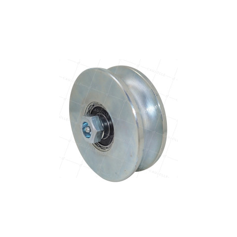 Rueda DE PORTAIL DIÁMETRO 120 MM PARA RAIL REDONDO DE 25 MM CARGA 1,6T - GAGR 120/25 • Caujolle