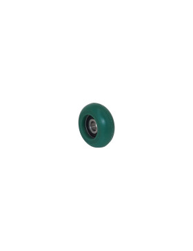 Rueda SURMOULADO BOMBÉ EN POLIURETANO DIÁMETRO 50 MM CARGA 100 KG EJE 10 MM