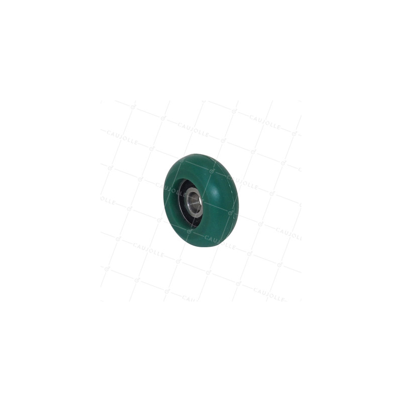 Rueda SURMOULADO BOMBÉ EN POLIURETANO DIÁMETRO 50 MM CARGA 100 KG EJE 10 MM