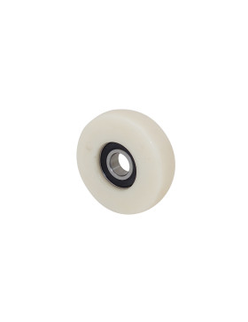Rueda DE GUIADO EN NYLON PARA VITRINA DIÁMETRO 80 MM CARGA 100 KG EJE 17 MM