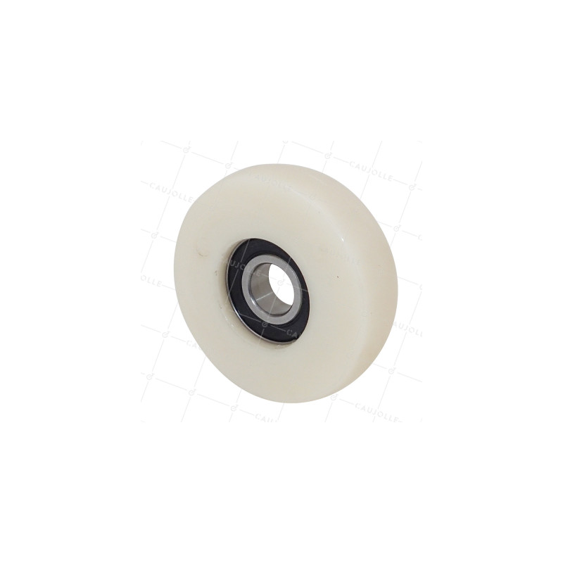 Rueda DE GUIADO EN NYLON PARA VITRINA DIÁMETRO 80 MM CARGA 100 KG EJE 17 MM