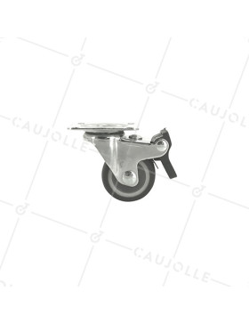 Rotante PIVOTE A FRENO DE MUEBLES DE CAUCHO NO MANCHANTE DIÁMETRO 30 MM - S12LUX30AF