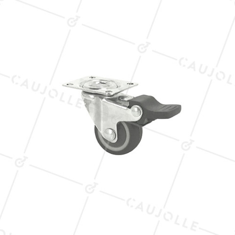 Rotante PIVOTANTE A FRENO DE MUEBLES A Cojinete A BOLAS DIÁMETRO 30 MM - S12LUX30AF • Caujolle