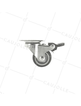 Rotante PIVOTANTE CON FRENO DE MUEBLES DE CAUCHO SUAVE DIÁMETRO 37MM `- S12LUX40AF