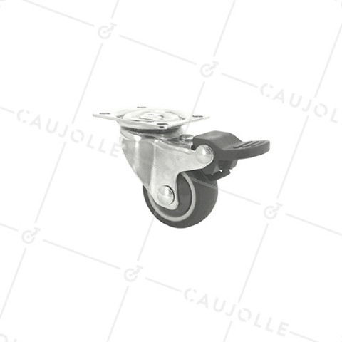 Rotante PIVOTANTE CON FRENO DE MOBILIARIO A Cojinete DE BOLAS SUELTAS DIÁMETRO 38MM `- S12LUX40AF • Caujolle
