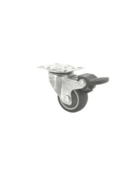 Rotante PIVOTANTE CON FRENO DE MUEBLES DE CAUCHO SUAVE DIÁMETRO 37MM `- S12LUX40AF