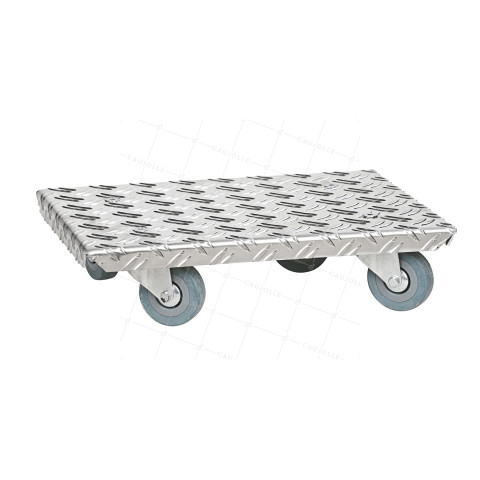 PLATAFORMA DE ALUMINIO PREMIUM ROLANTE 27x38 CM CARGA 150 KG • Caujolle