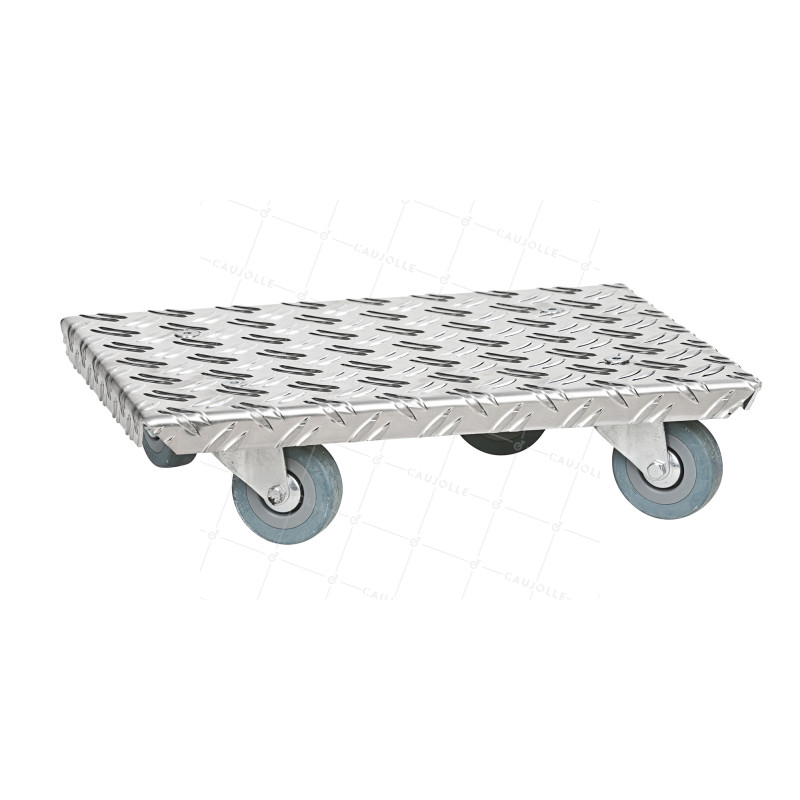 PLATAFORMA DE ALUMINIO PREMIUM ROLANTE 27x38 CM CARGA 150 KG