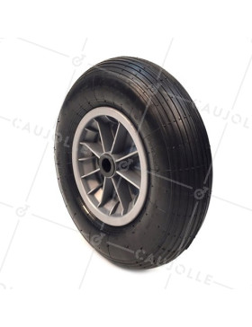 Rueda de carretilla INFLABLE DIÁMETRO 400 MM CARGA 150 KG PARA EJE DE 20 MM - S1006P L20/74 • Caujolle