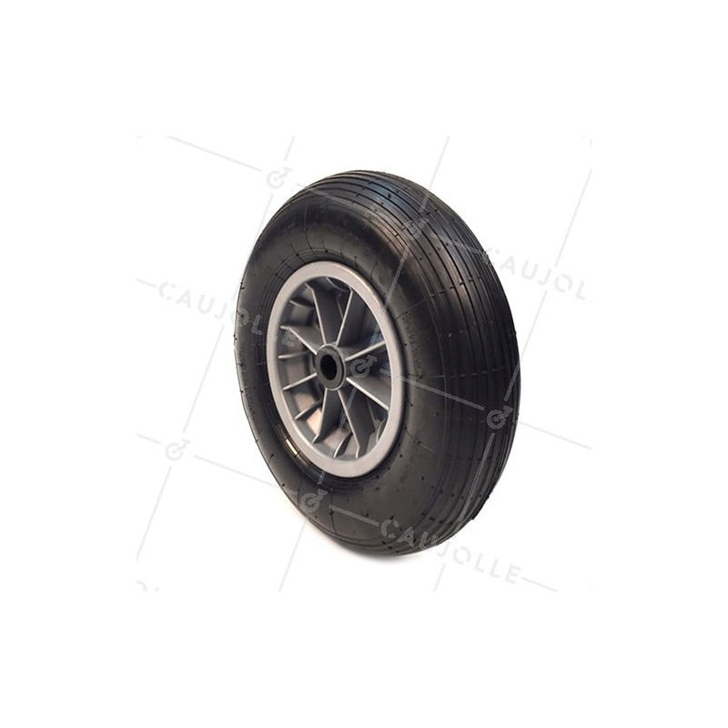 Rueda de carretilla INFLABLE DIÁMETRO 400 MM CARGA 150 KG EJE 20 MM - S1006P R20/74