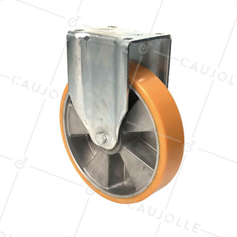 Rotante FIJA DE POLIURETANO REFORZADO CON LLANTA DE ALUMINIO DIÁMETRO 250 MM CARGA 1000KG - S79AR 250 • Caujolle