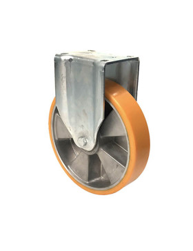 Rotante FIJA DE POLIURETANO REFORZADO CON LLANTA DE ALUMINIO DIÁMETRO 250 MM CARGA 1000KG - S79AR 250