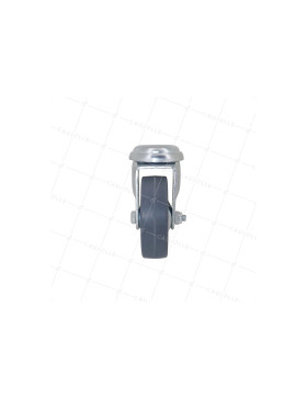 RUEDA PARA COLECTIVIDADES DE CAUCHO FLEXIBLE QUE NO MANCHA CON UN DIÁMETRO DE 65 MM CARGA 35 KG CON FIJACIÓN DE 10 MM- S19 65