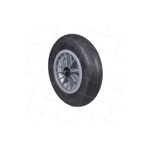 Rueda DE CARRETILLA INFLADA DIÁMETRO 360 MM CARGA 150 KG PARA EJE DE 10 MM - S1006P 3.50/8 L10-100 • Caujolle