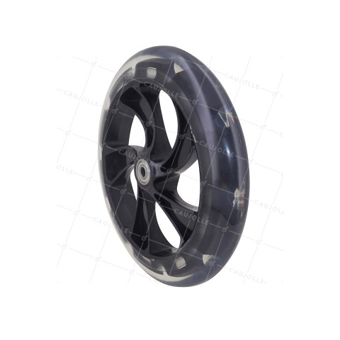 Rueda DE TROTTINETTE DIÁMETRO 200 MM CARGA 80 KG EJE 8 MM - BLACK ROLLER 200 • Caujolle