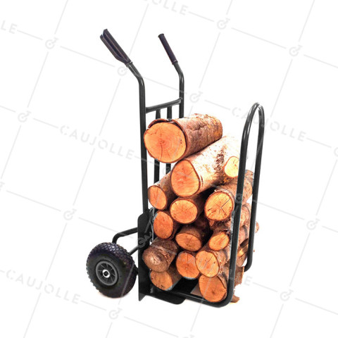 CARRO DE LEÑA CON 2 RUEDAS INFLADAS, CARGA DE 200 KG • Caujolle