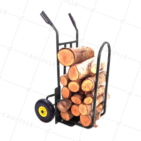 CARRO DE LEÑA CON 2 RUEDAS IMPINCHABLES, CARGA DE 150 KG • Caujolle
