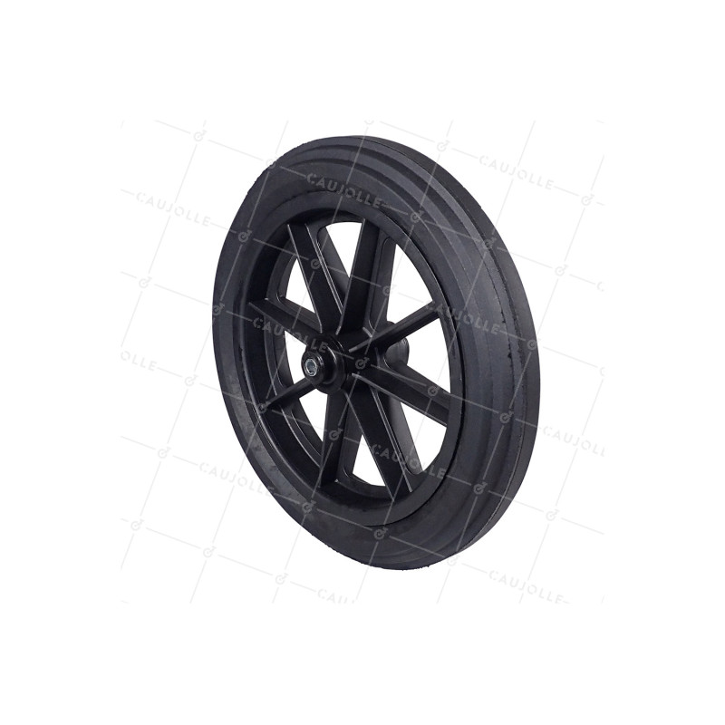 Rueda de carretilla INCREVABLE DURO DIÁMETRO 360 MM CARGA 150KG EJE 10 MM - S605DP 360 L10-100